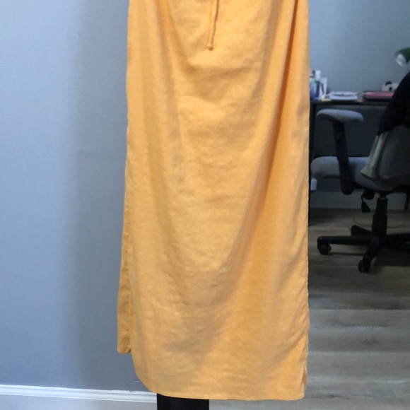 Zara Cut Out Linen Blend Dress - Picture 8 of 14